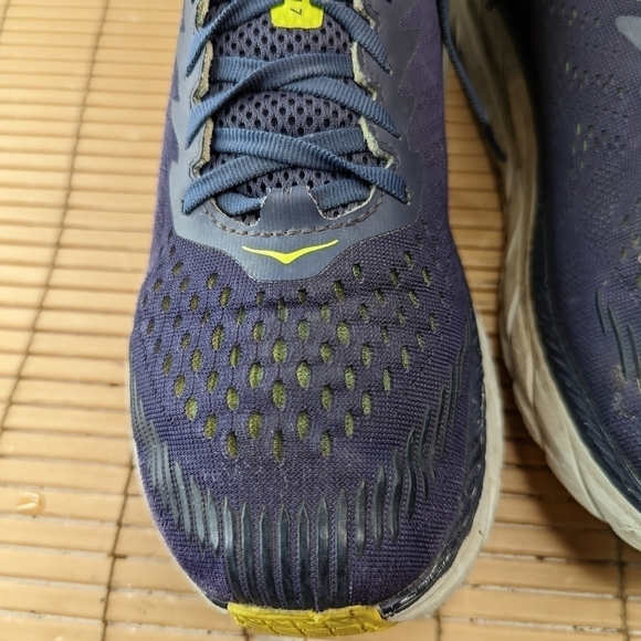 Hoka One One Shoes Clifton 7 Running Sneakers purple/yellow Mens Size 11.5 main image 9